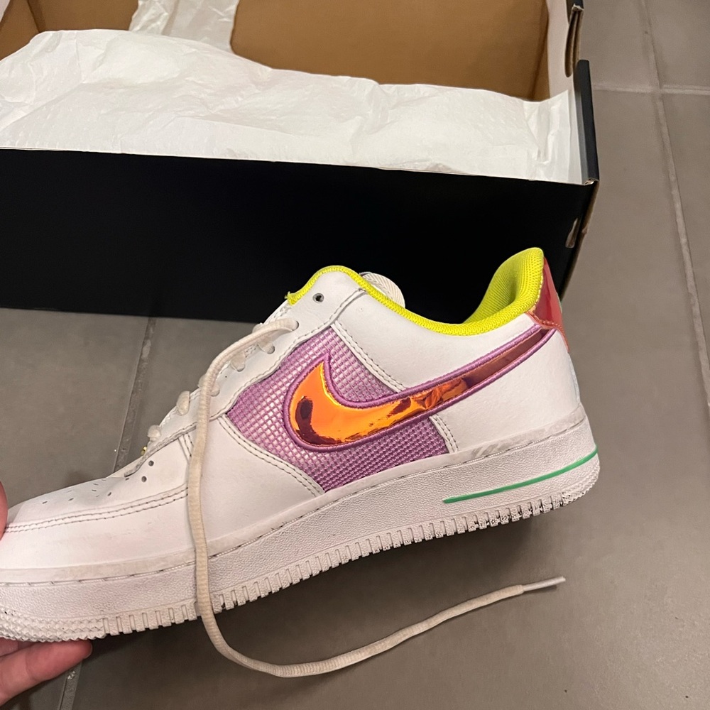 Nike Air Force 1 with Neon Yellow Interior